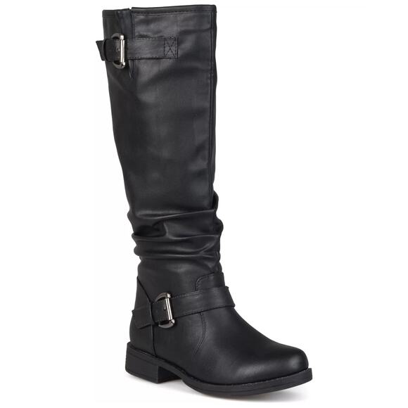 Journee Collection Women Riding Boot Stormy Size US 9.5 Extra Wide Calf Black - Picture 1 of 4